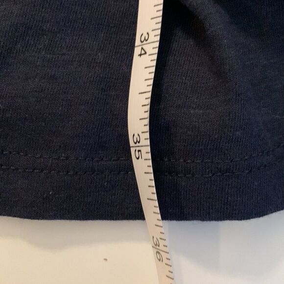 H&M navy blue casual dress summer sleeveless front pockets elastic waist MEDIUM - Picture 12 of 13